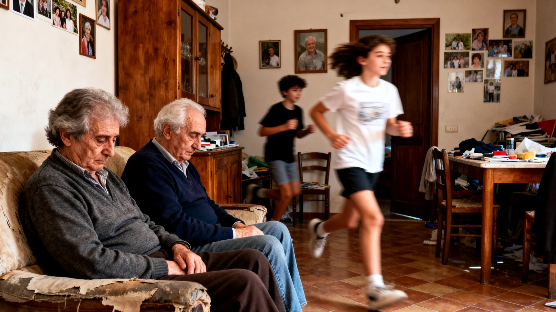 I nonni si sentono sovraccarichi nel gestire nipoti adolescenti ribelli e pieni di energia, lamentando stanchezza fisica ed emotiva e difficoltà a tenere il passo con le loro esigenze e i loro ritmi frenetici"